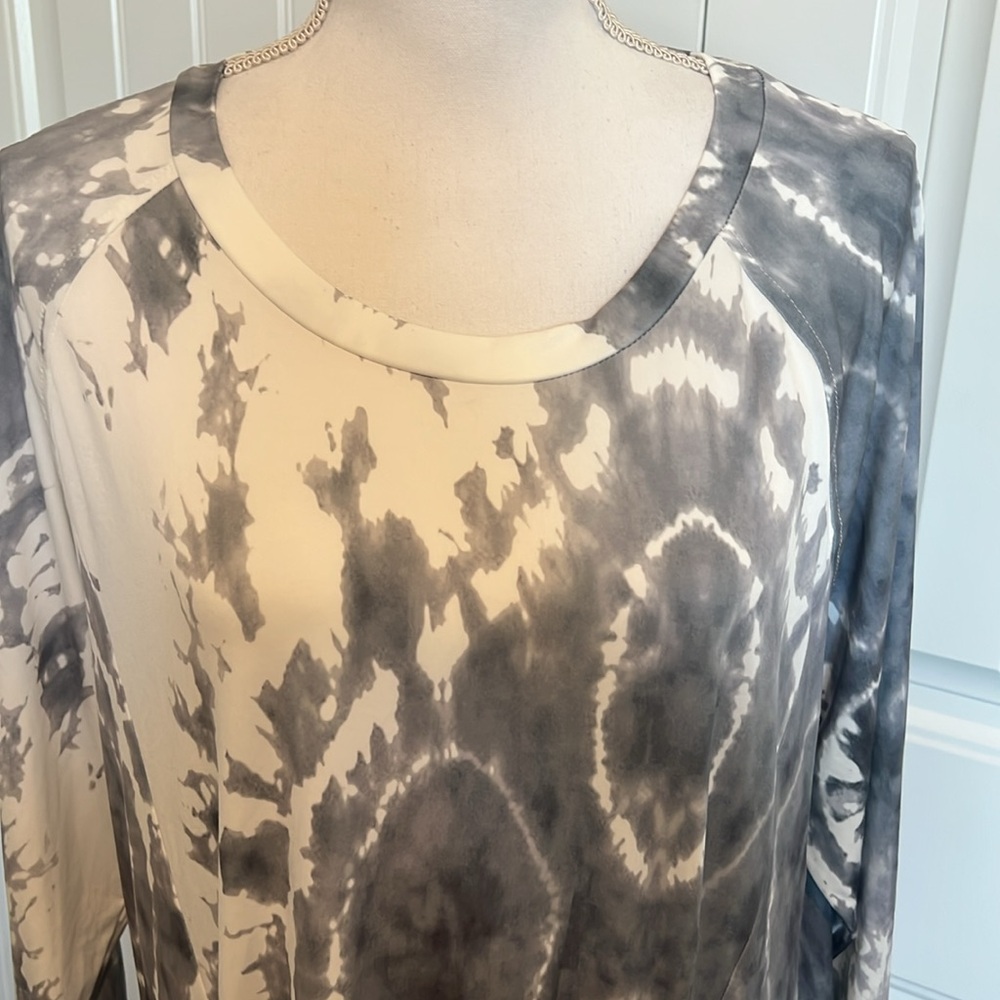 Beyond This Plane Women’s Tie Dye Long Sleeve Tunic Blouse Top Dress NEW Large L - Picture 2 of 16